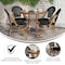 Flash Furniture Marseille French Bistro 31.5in. Table, Black Textilene, Glass Top w/4 Stack Chairs - Natural Frame SDA-AD641011-80-4107-BK-NAT-GG - alternate 6